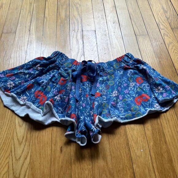 Intimately Free People Size XS Blue Floral A Go-Go Flouncy Summer Swing Shorts - Picture 4 of 10